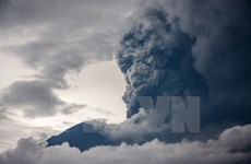Volcano in Bali island active with 2,500m ash column