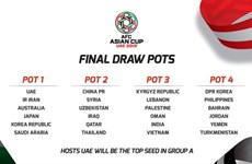 Vietnam seeded in pot three in Asian Cup