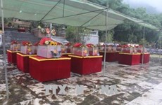 Remains of voluntary soldiers, experts reburied in Thanh Hoa 