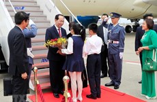 President Tran Dai Quang begins State visit to Japan