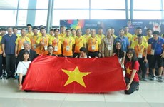 ASIAD 2018: Vietnamese football team arrives in Indonesia