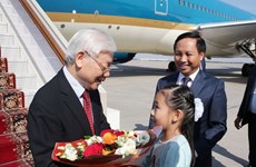 Party leader begins Russia visit