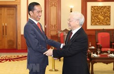 Party chief welcomes Indonesian President