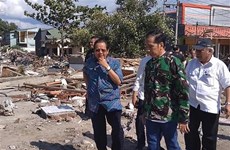 Indonesian President pays second visit to quake-hit area