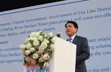 Hanoi inaugurates factory using Duong River’s surface water