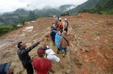 Two killed, 41 missing in landslide in Indonesia