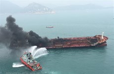Body of missing crewman on oil tanker fire found