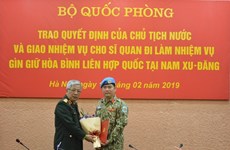 Another Vietnamese officer assigned peacekeeping duty in South Sudan 