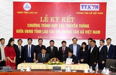 Lao Cai province, Vietnam News Agency sign media cooperation agreement 