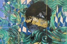 Vietnamese painter displays abstract art in New York