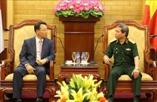 Vietnamese officer meets with RoK army officers