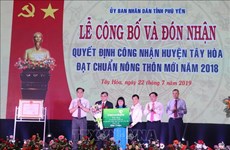 Phu Yen’s Tay Hoa district recognised as new-style rural area 