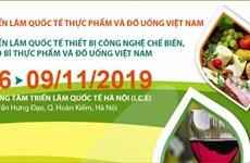 Int’l food, beverage expo to take place in Hanoi in November
