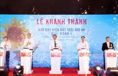 Another solar power plant inaugurated in Ninh Thuan