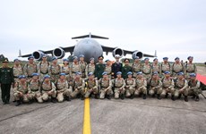 Peacekeepers sent off to UN mission