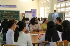 Former US First Lady Michelle Obama visits Mekong Delta school