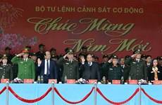 PM inspects combat readiness of mobile police force