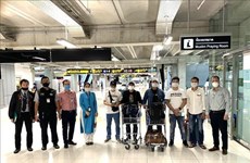 Seven Vietnamese citizens stranded at Thai airport brought home 
