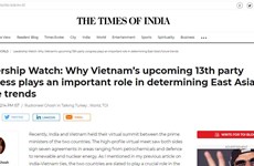Indian newspaper highlights importance of Vietnam’s 13th party congress 