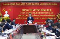 Hanoi leader inspects works for SEA Games 31, ASEAN Para Games 11