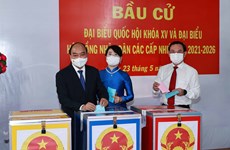 President Nguyen Xuan Phuc joins HCM City voters in elections
