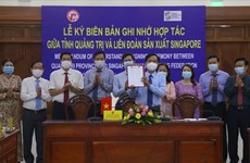 Quang Tri inks MoU with Singapore Manufacturing Federation