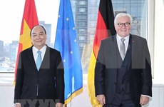 President meets German counterpart, concludes US trip