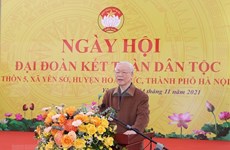 Party leader joins great unity festival in Hanoi's Yen So commune