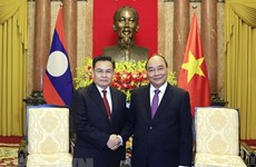 President receives leader of Lao National Assembly