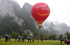 Hot air balloon rehearsal takes place in Tuyen Quang province