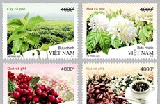 Vietnam issues coffee aroma postage stamps