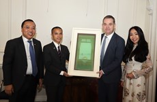 UK official receives Vietnamese artists