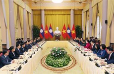 Vice President holds talks with Lao counterpart  