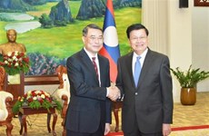 Top Lao leader receives Vietnamese Party official