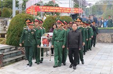 Reburial ceremony held for remains of Vietnamese martyrs repatriated from Laos