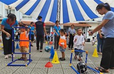 Sports festival held for children with disabilities