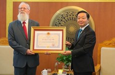 Policy advisor awarded friendship medal for natural resources and environment efforts
