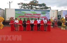 Refrigerated container train linking Binh Duong to China inaugurated
