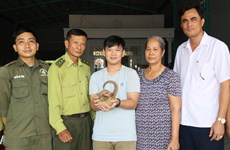 Binh Phuoc: Wild pangolin handed over to forest protection force