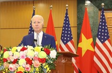 Address by US President to the press following talks with Party General Secretary Nguyen Phu Trong
