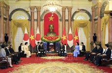 President hosts Japanese Crown Prince, Crown Princess