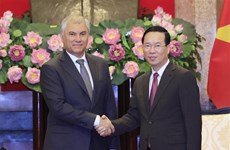 Vietnamese President welcomes Chairman of Russian State Duma