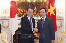 President Vo Van Thuong hosts leaders of Japanese parties, parliamentarians
