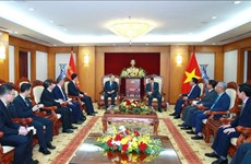 Senior Party official receives delegation of CPC Political and Legal Affairs Commission
