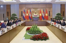 Vietnamese, Cambodian top legislators hold talks in Hanoi