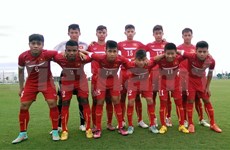 U-15 football team victorious on opening day of friendship competition 
