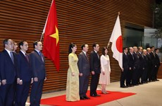 Official welcome ceremony held for Vietnamese President in Tokyo