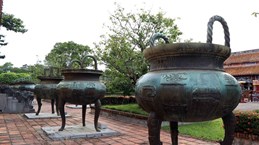 Nine Dynastic Urns national treasure at Hue Imperial Citadel 