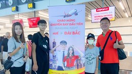 Vietjet conducts first direct flight linking Thua Thien-Hue with Taiwan
