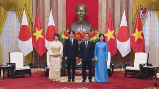 State President hosts Japanese Crown Prince and Crown Princess